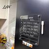 Magnetic Acrylic Refrigerator Calendar 12''x8'' Planning Board, Clear Weekly Meal Planner, Transparent Fridge Memo Pad Dry Erase Noteboard with Marker