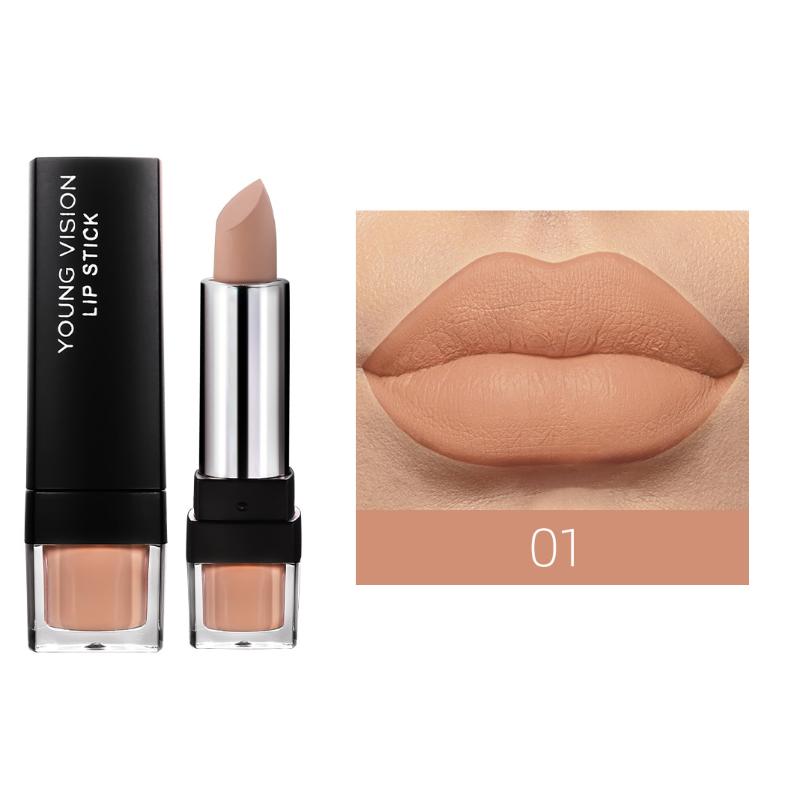 Матовая матовая 12-цветная однотонная помада Velvet Lipstick, которую нелегко приклеить к чашке