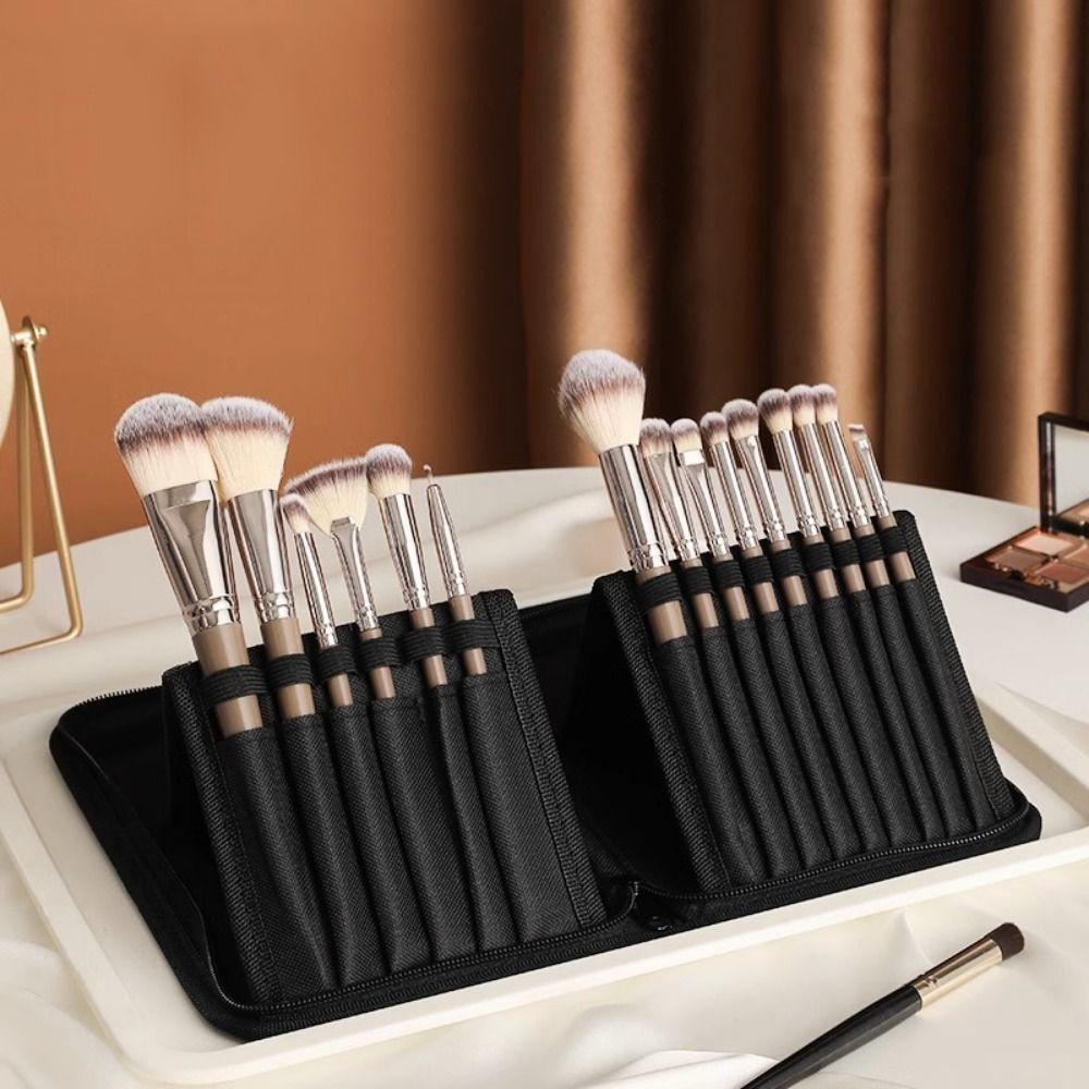 Multifunctional Paint Brush Holder Foldable Brush Carrying Case Cosmetic Storage Bag Travel Holder