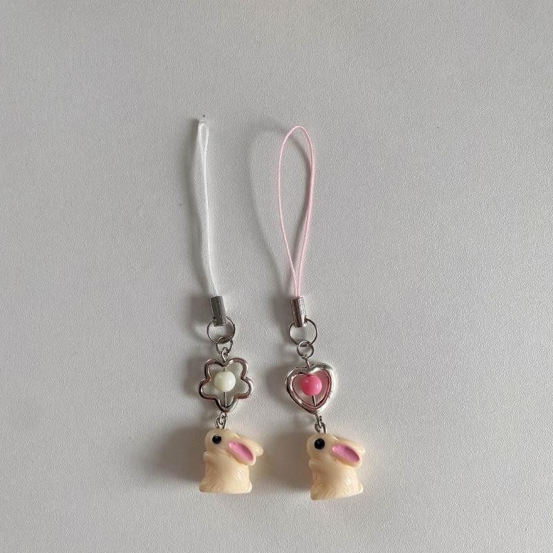 Кролик Лента Шарм для телефона Брелок Элегантный Бантик Подвеска-цветок Брелок для ключей Романтичный Брелок Подарок для Женщины Девушки Подростка