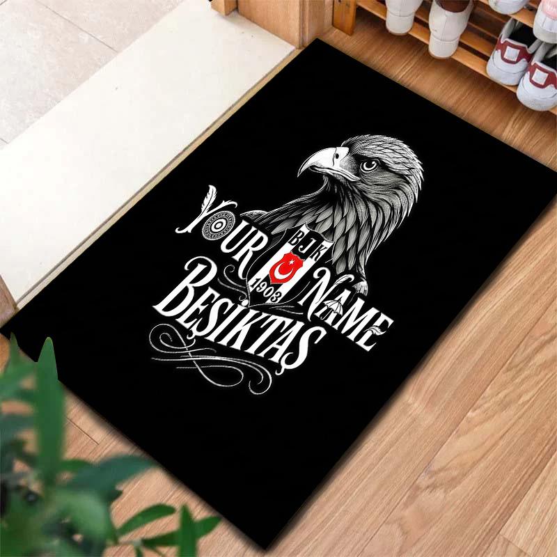 Besiktas Gymnastics Club Custom Name Carpet Rug For Living Room Bedroom Home Sofa Decoration Kids Play Nonslip Floor Mat