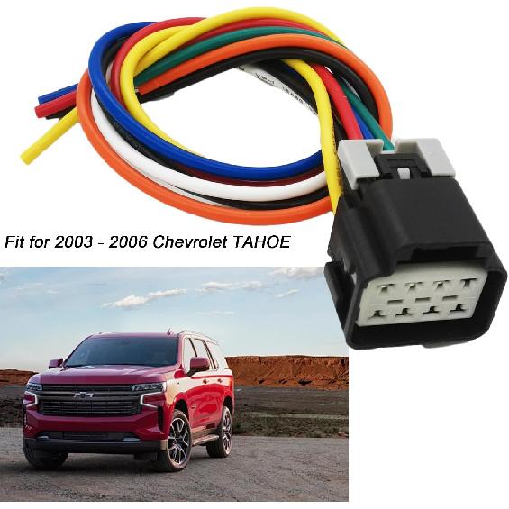 8 Pin 7 Wires AC Heater Climate Fan Speed Control Wiring Harness Connector Pigtail Plug Fit for Chevy Silverado 2003-2006 Replaced OE# 88987856