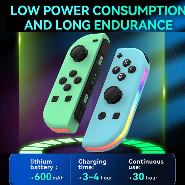 JOY-02 Игровой левый и правый контроллер с RGB-подсветкой, тактильный, Bluetooth геймпад для Switch / Switch OLED / Switch Pro / Switch Lite / Switch Joycon