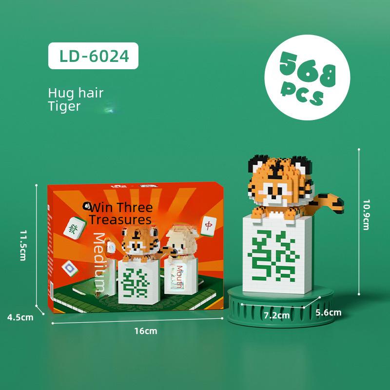 Micro-Particle Toys: Tiger Year Three Treasures Building Blocks (6021-6025)