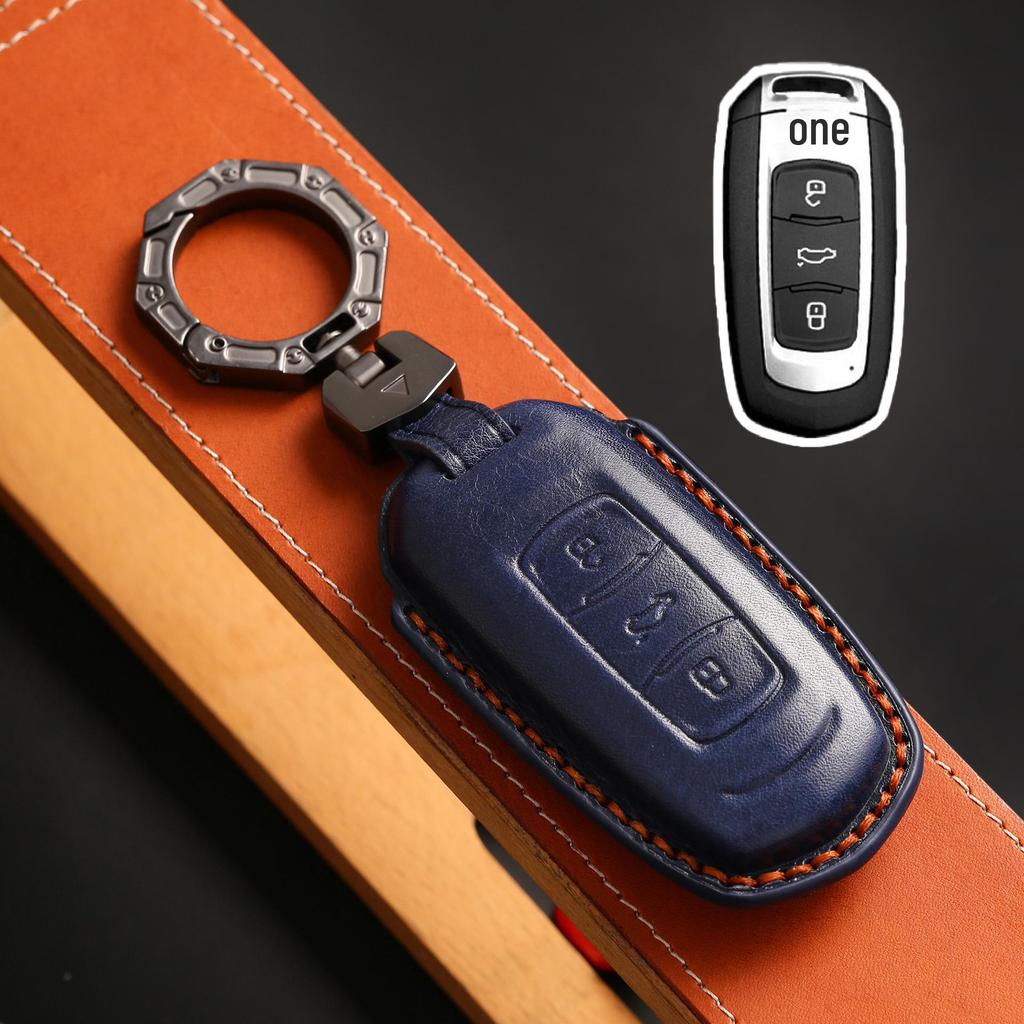 Чехол для ключа автомобиля Geely Panda Mini 2023 года для Vision X3, Emgrand GSGL, Boyue и Borui - кожаный чехол