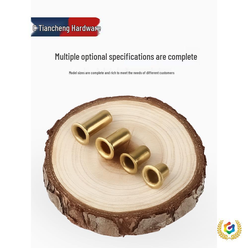 Pure Brass Hollow Rivets & Copper Eyelets Fasteners M1.3–M5