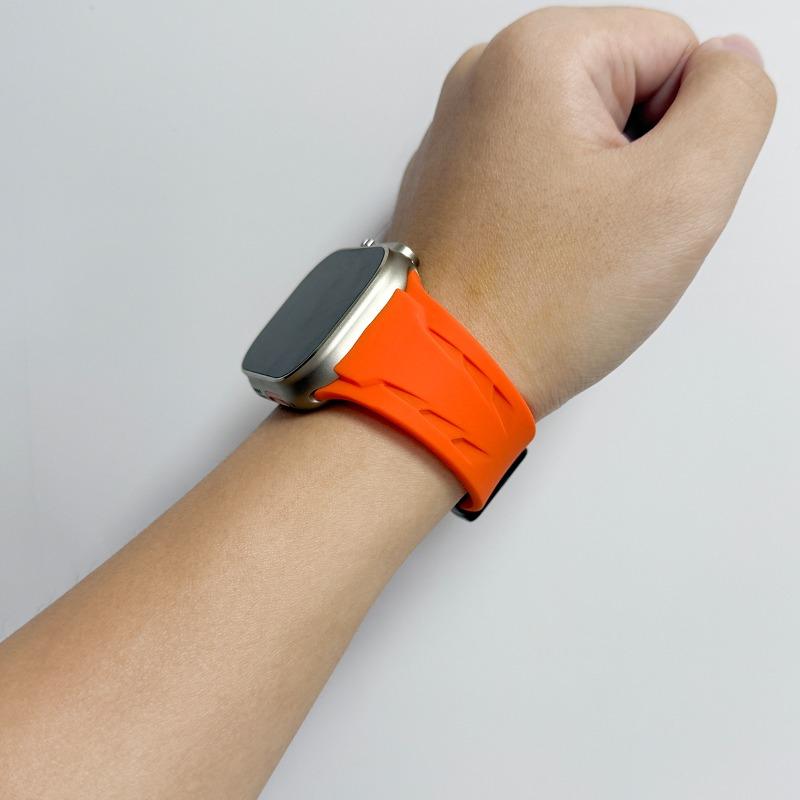 Ремешок с магнитной застежкой для ремешка Apple Watch Ultra2 49 мм 45 44 42 мм 46 мм силиконовый браслет для iWatch Ultra Series 10 7 6 3 se 8 9