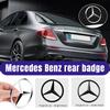CSF1 90mm Car Rear Trunk Middle Badge Emblem Sticker Decal For Mercedes Benz W203 W211 W204 W210 W212 Cla W205 W213 CLA CLK CLS ML