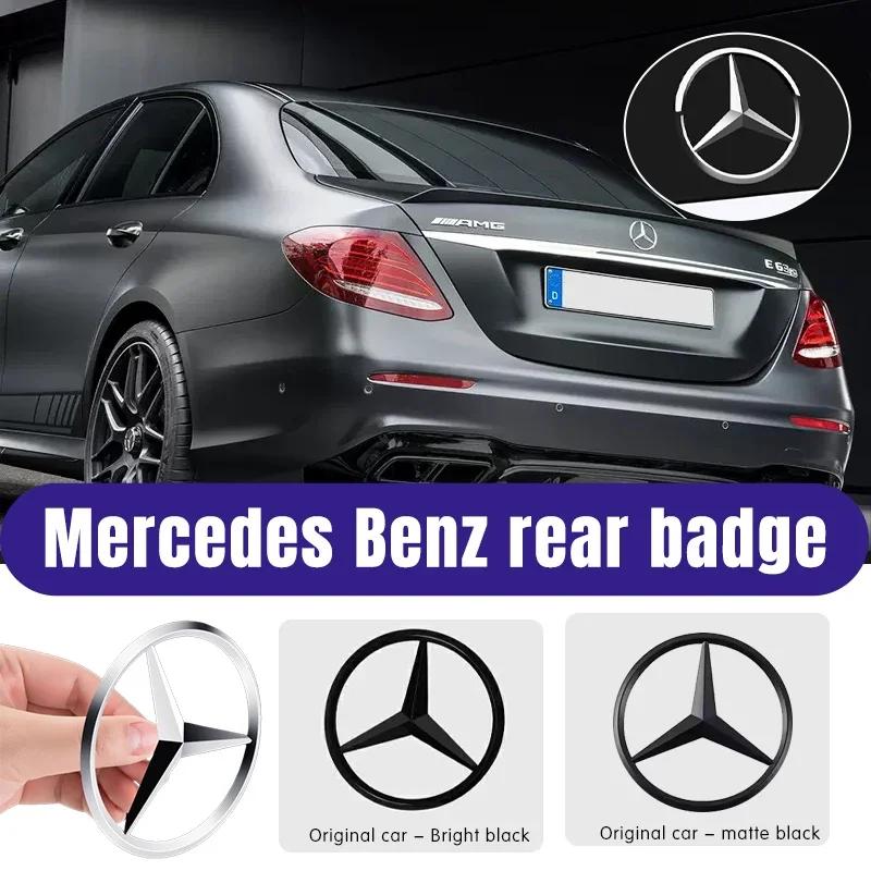 CSF1 90mm Car Rear Trunk Middle Badge Emblem Sticker Decal For Mercedes Benz W203 W211 W204 W210 W212 Cla W205 W213 CLA CLK CLS ML