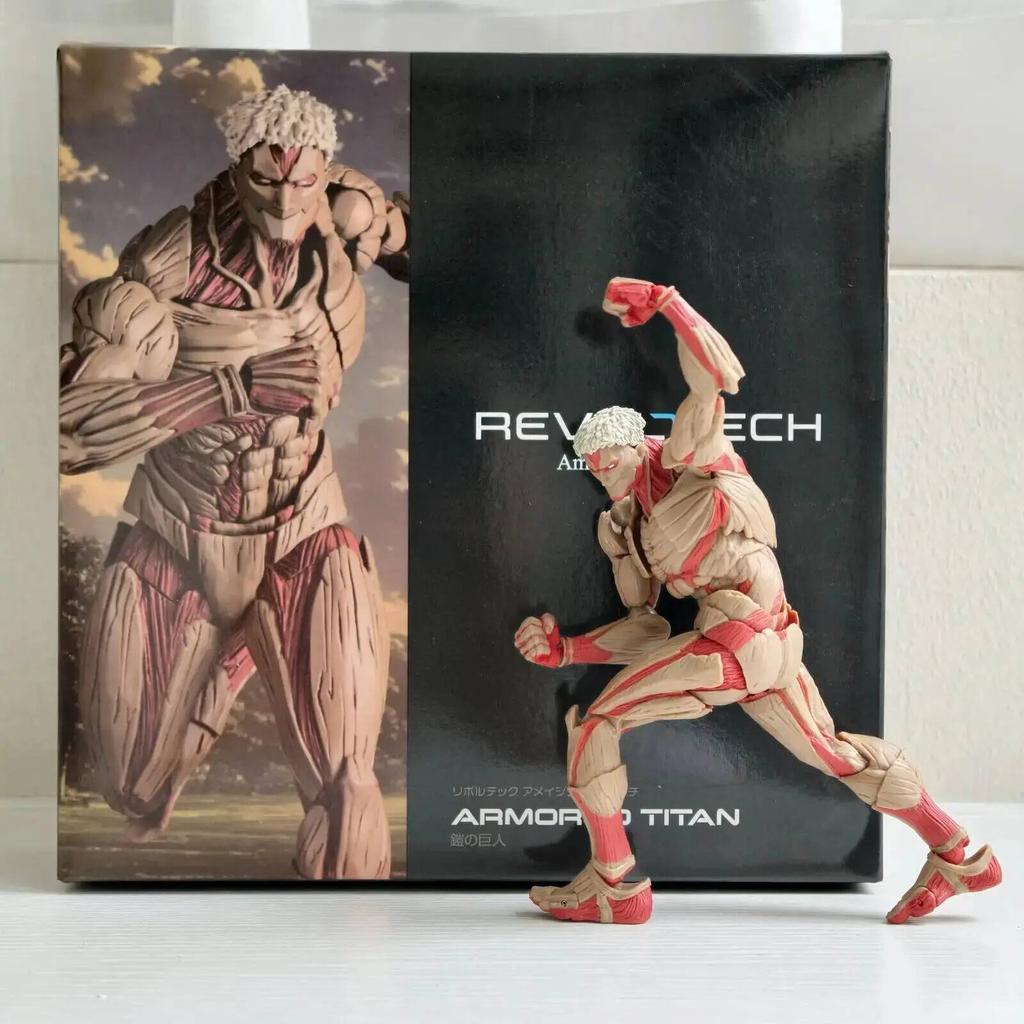 НОВЫЙ Yamaguchi Kaiyodo Атака Титанов Бронированный Титан Revoltech Аниме Фигурки Действия Фигурка Ko Сочлененный Подвижный Модель Игрушки подарки
