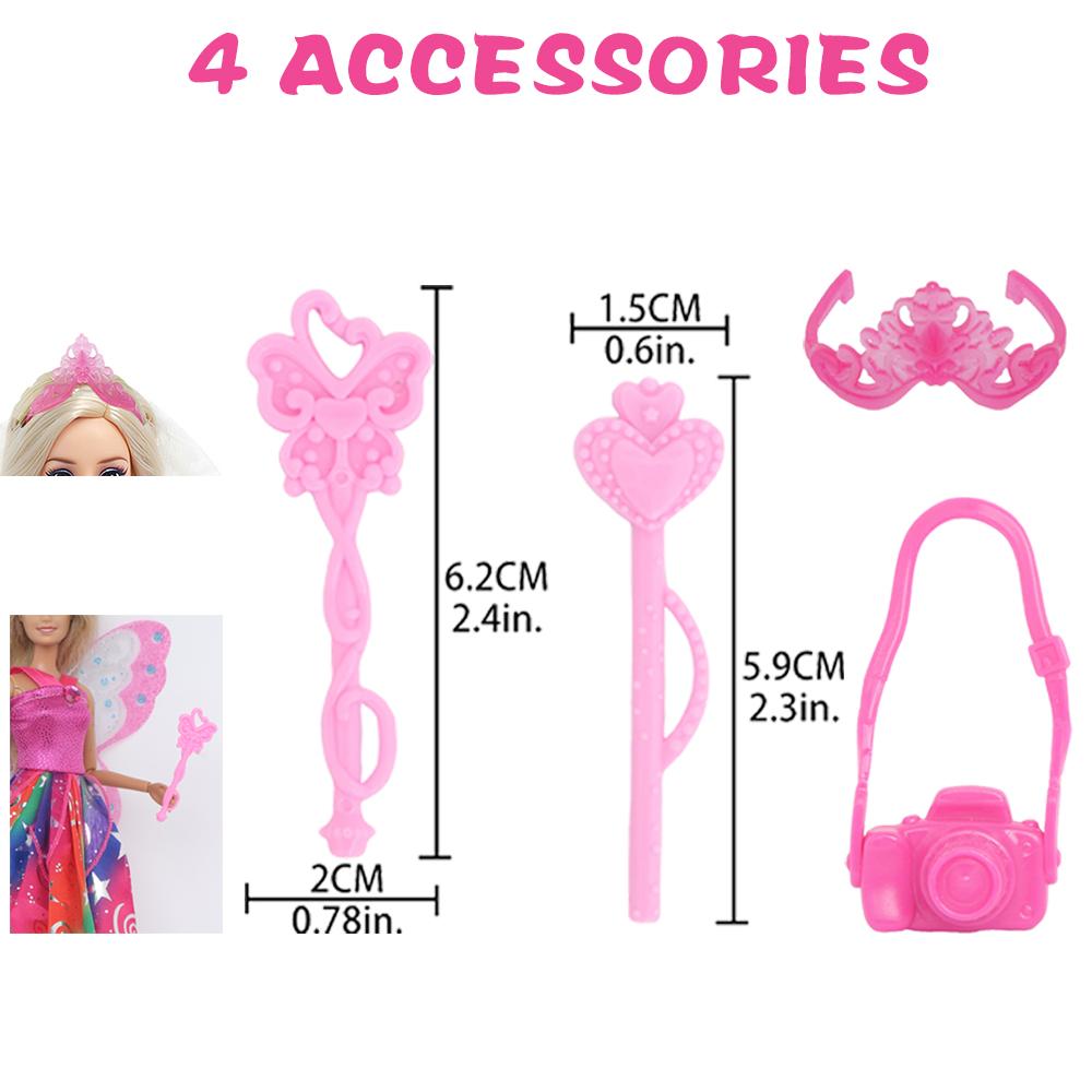 20 Pcs Doll Hangers Plastic Clothes Holder for Barbie Doll Accessories Kid Toy