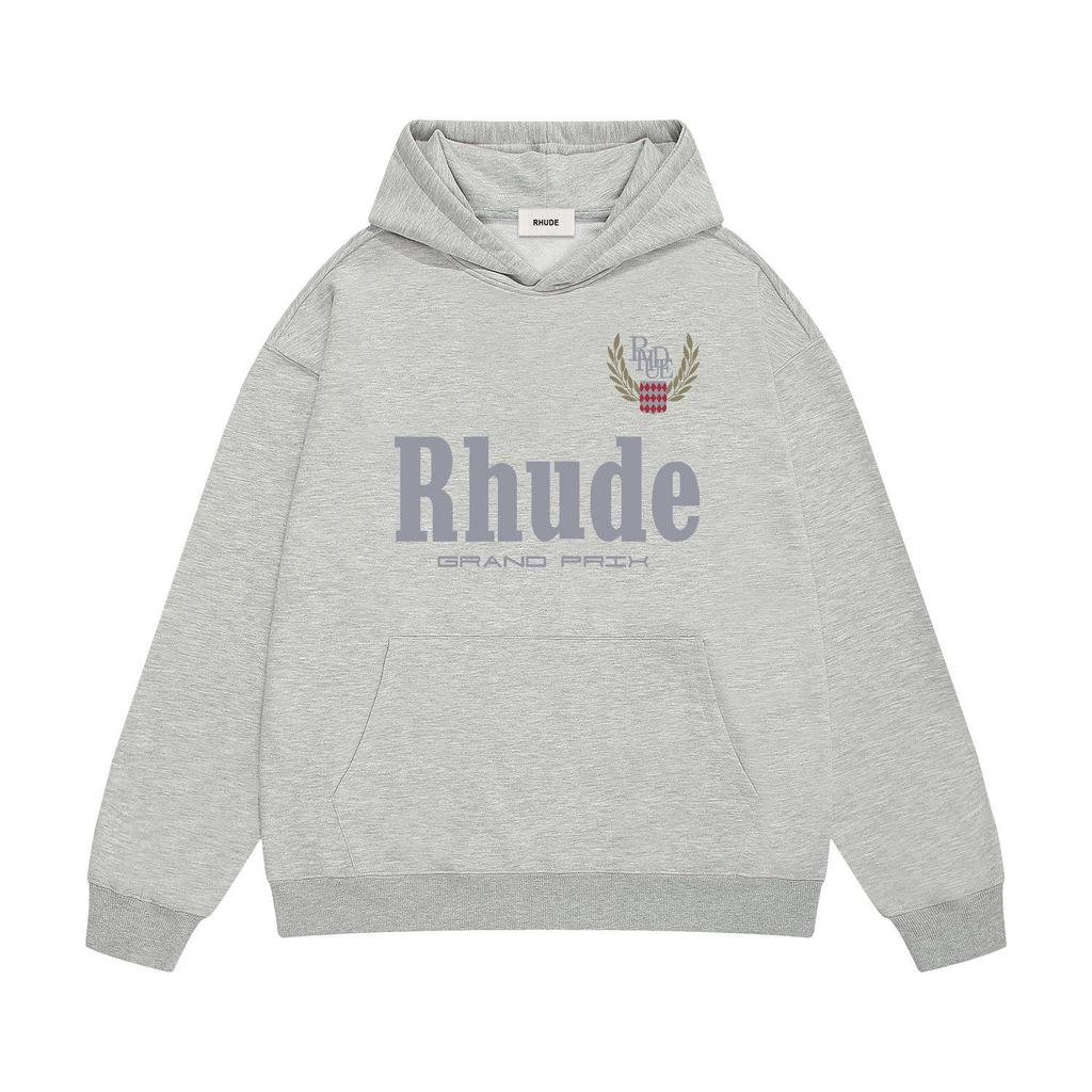 RHUDE Unisex Multi-color Trendy High Street Printed Hoodie