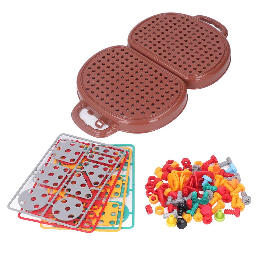 Drill Puzzle Set Steam Learning Toys with Electric Drill Screw Tool DIY Construction Engineering