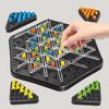 Rubber Band Triangle Board Game Geometry Learning Focus Logic Training Educational Chess Pegboard Strategy Game Toy Toddlers Boys Girls Gift