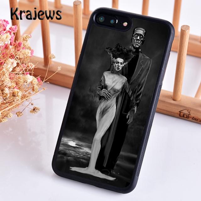 Krajews Чехол для телефона Невеста Франкенштейна Для iPhone 16 15 14 plus XS XR 11 12 mini 13 pro max coque Оболочка Fundas