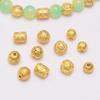 10pcs Color-Preserving Ancient Gold Beads, Lucky-Character Loose Beads, Six-Character Mantra Beads, Beaded Diy Handmade Bracelets, Bracelets Jewelry
