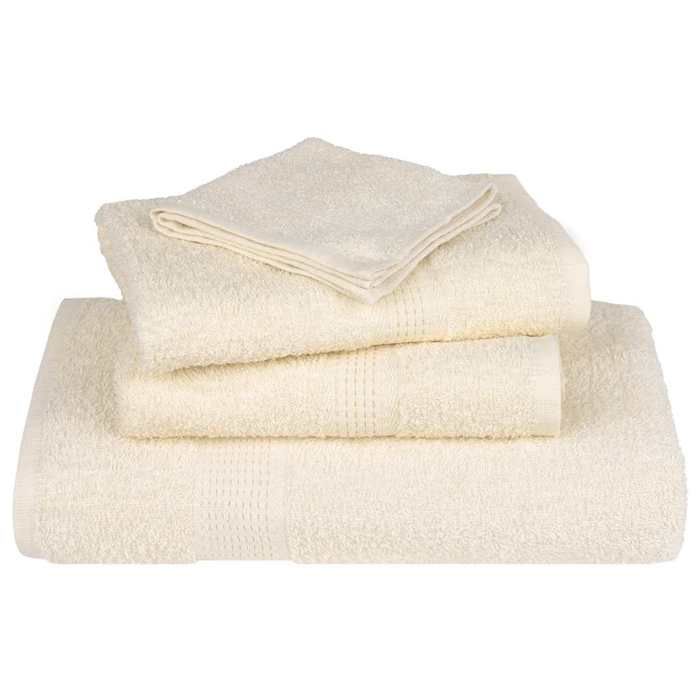 VidaXL Serviettes de toilette 2 pièces FROGN Crème 30 x 30 cm 100 % coton 136992