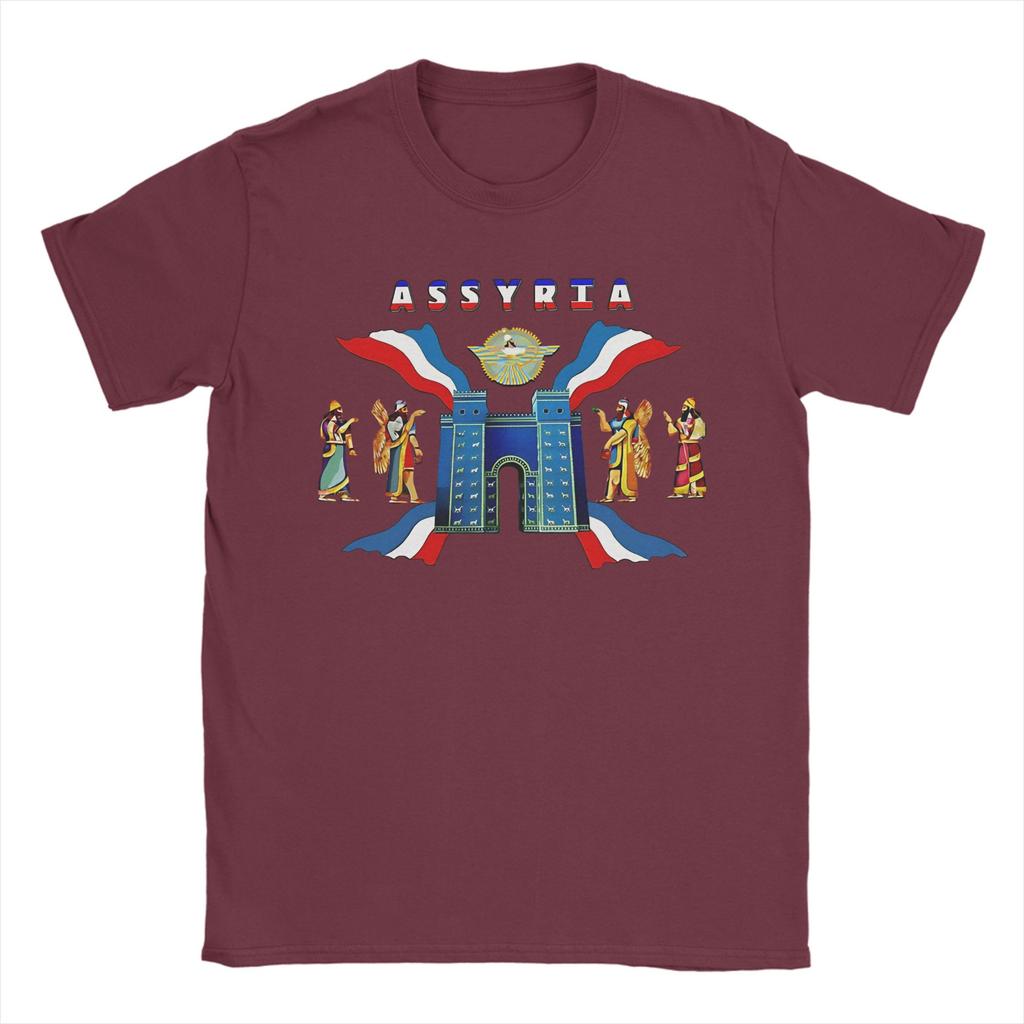 Assyrian Flag Mens T Shirt Fashion Tees Short Sleeve Round Neck TShirts Pure Cotton New Arrival Clothes
