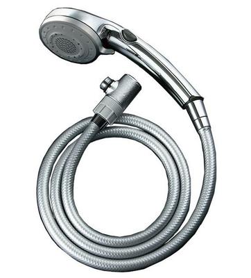 LIXIL Switch Silver (ИНАКС) Многофункциональная душевая лейка Eco-Full, шланг под металл, 1,6 м, BF-SB6WBG(1,6)-AT