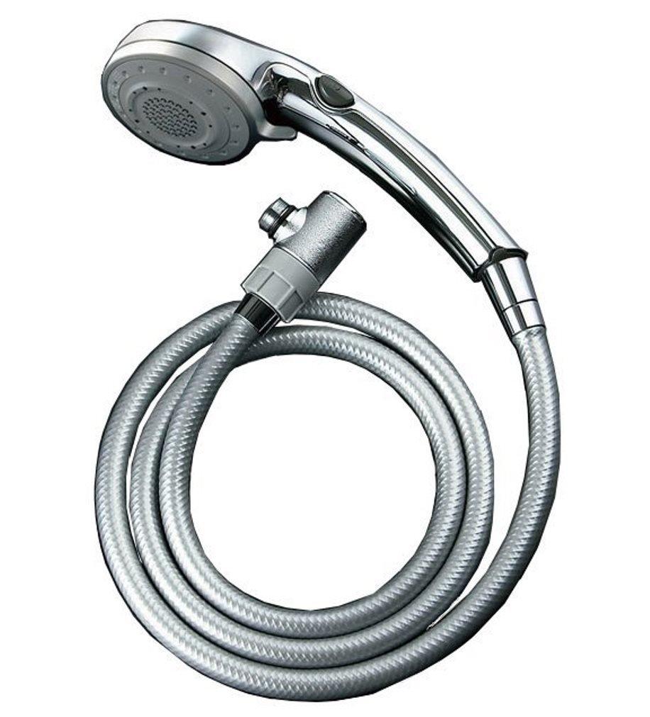 LIXIL Switch Silver (ИНАКС) Многофункциональная душевая лейка Eco-Full, шланг под металл, 1,6 м, BF-SB6WBG(1,6)-AT