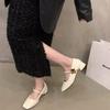 French Black Thick Heel Mary Jane Single Shoes Women'S Shoes Spring Medium And High Heel Square Head Evening Shoes