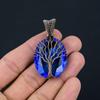 Древо Жизни Танзанит Драгоценный Камень Медная Проволока Обертка Кулон Ювелирный Подарок Для Нее
