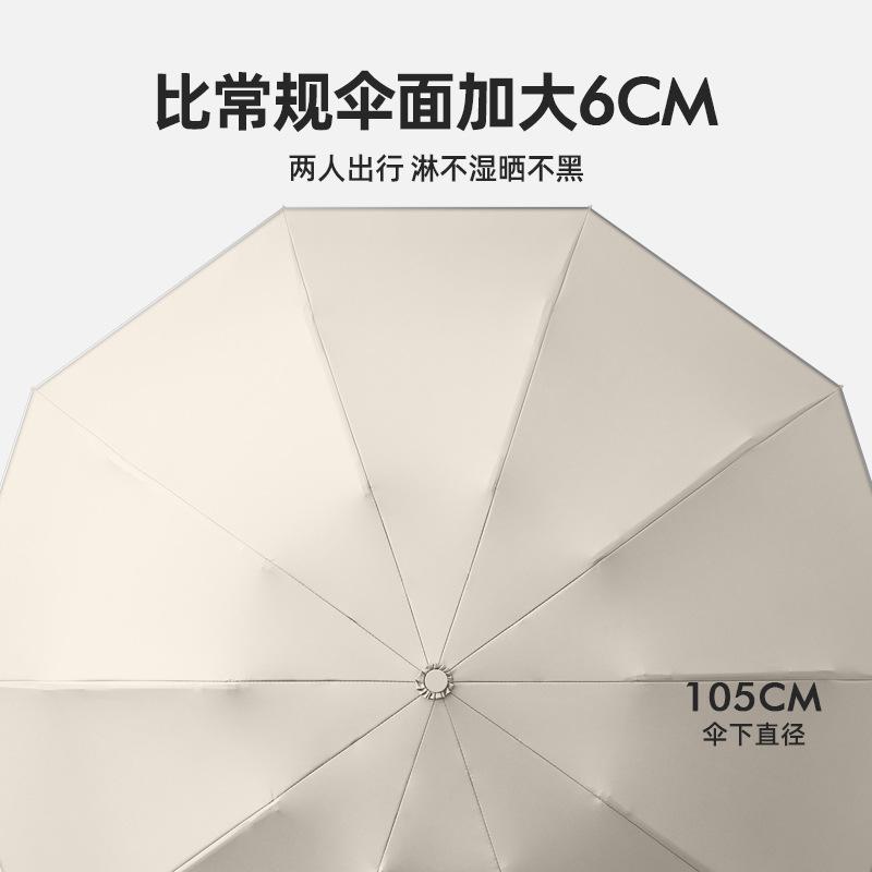 Новый 10-спицевой автоматический виниловый двухслойный реверсивный зонт двойного назначения для погоды и дождя, ручка с цветовой схемой, тройного сложения