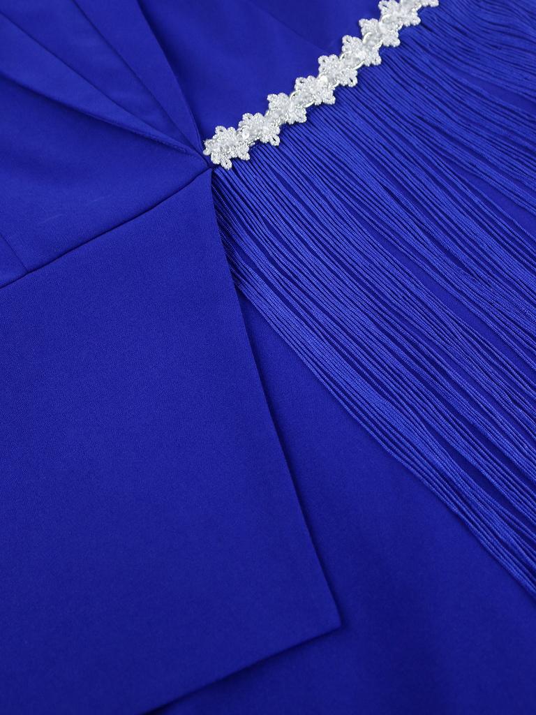 Женские роскошные платья для гостей на свадьбу, элегантные платья с V-образным вырезом, короткими рукавами-рюшами, нерегулярным разрезом, облегающие, модные платья классического кроя