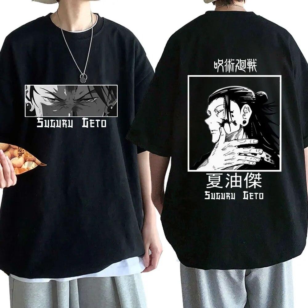 Japanese Anime Jujutsu Kaisen T-shirt Suguru Geto Eyes Graphic T Shirts Unisex's Short Sleeve Cotton Oversized T-shirts Streetwear