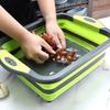 Складная разделочная доска, многофункциональная складная сливная корзина для раковины, моющееся сито для овощей, органайзер для хранения кухонной посуды