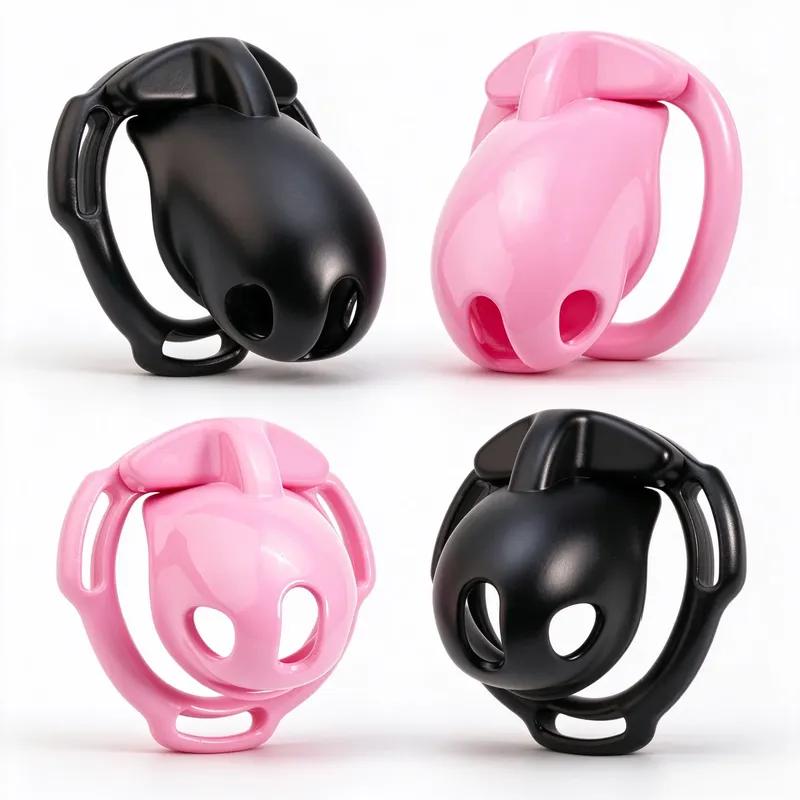 New Chastity Cage Curve Rings Fidelity Cage S M L Size Cock Cage with 6 Penis Ring Invisible Adult Sex Toy for Male SM Sex Game