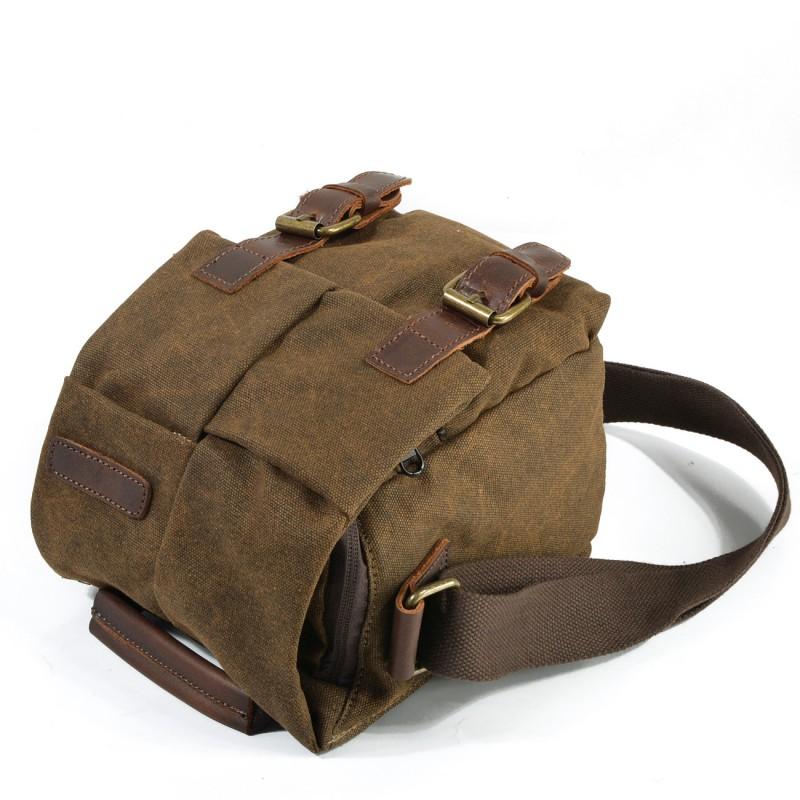 Vintage Canvas DSLR Camera Shoulder Bag Men Women Outdoor Travel Photography With Waterproof Shockproof Interior