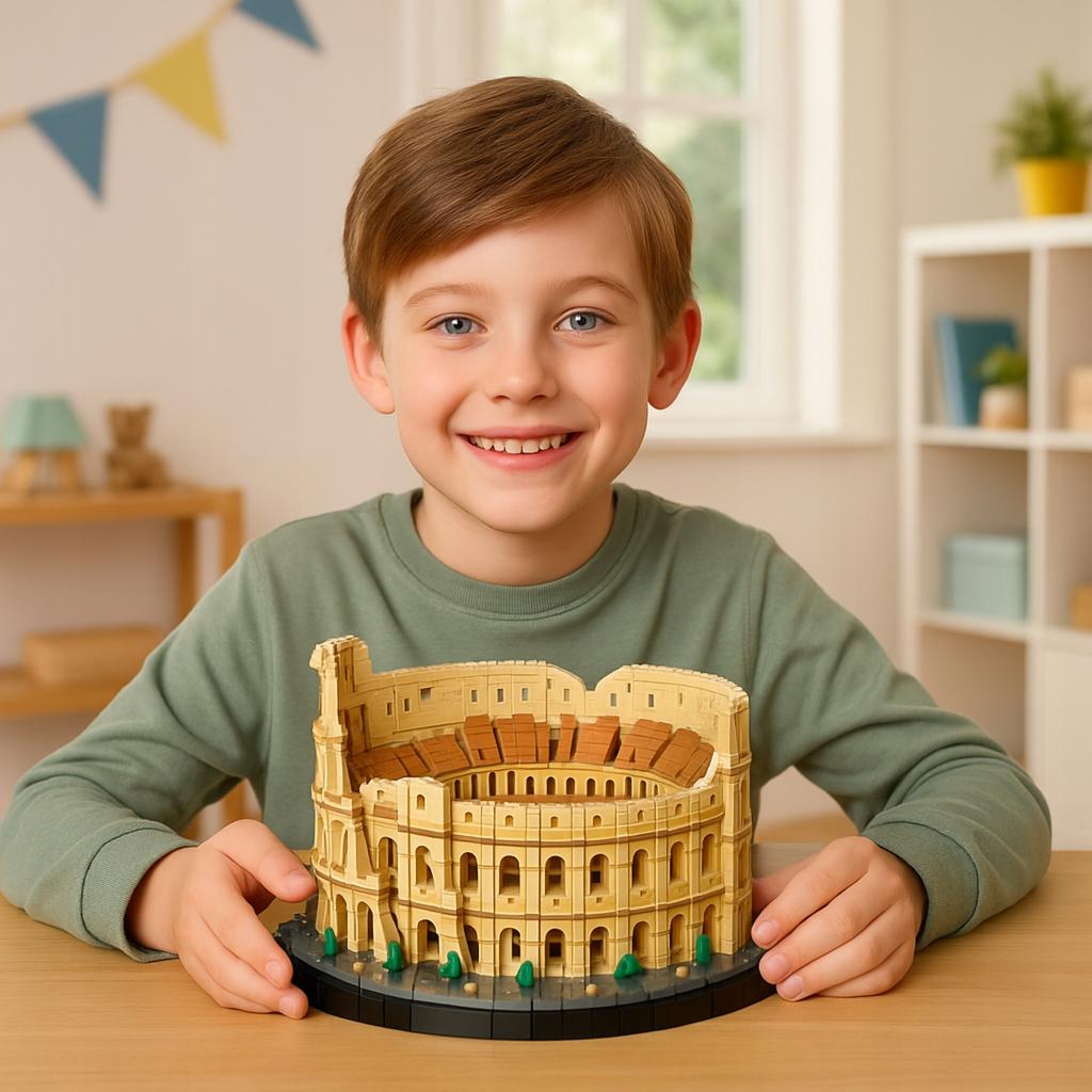 Строительные Кирпичи Колизея Набор Кирпичей Колизей Рим 1500 Шт.