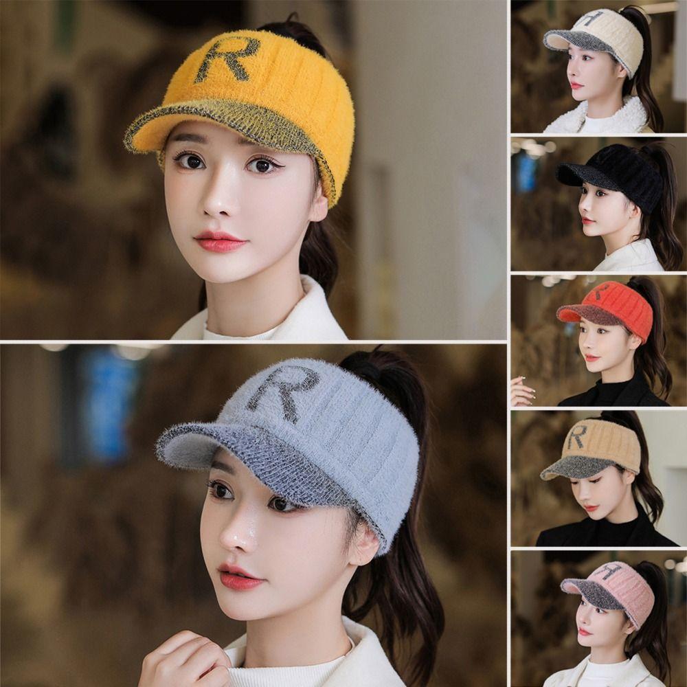 Winter Warm Empty Top Hat Windproof Bonnet Fashion Earmuffs for Women Girls