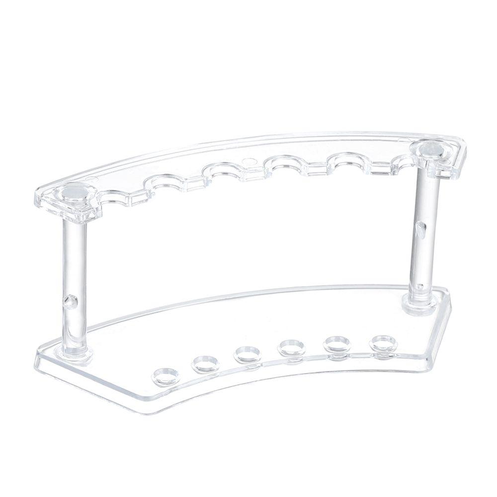 Прозрачный держатель для кистей для ногтей с 6/12 слотами, подставка для кистей для макияжа, акриловый держатель для ручек, подставка-дисплей