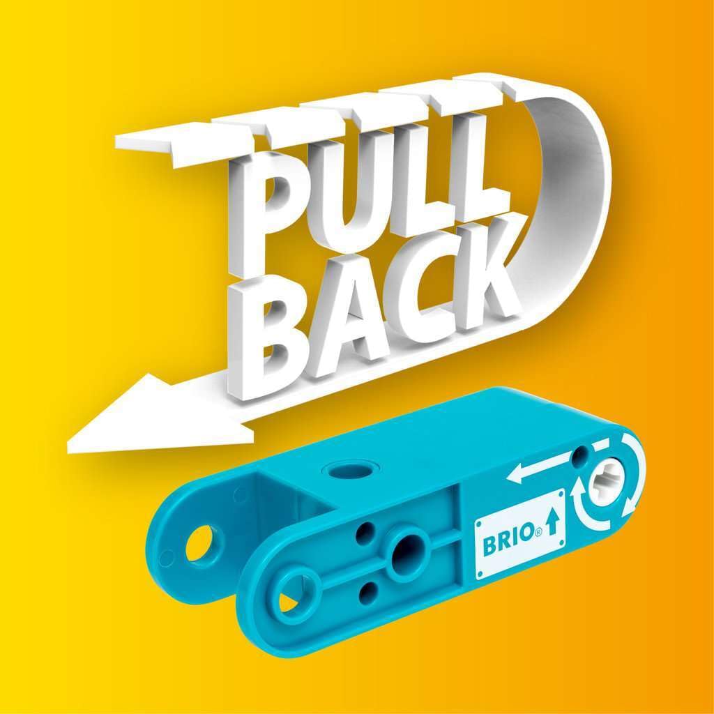 BRIO Деревянная железная дорога Образовательная игрушка Конструктор Мотор Возраст 67 Предмет Подарок Набор с подтягивающимся механизмом, 3+, Детали, Нет. 34595, День рождения/Рождество