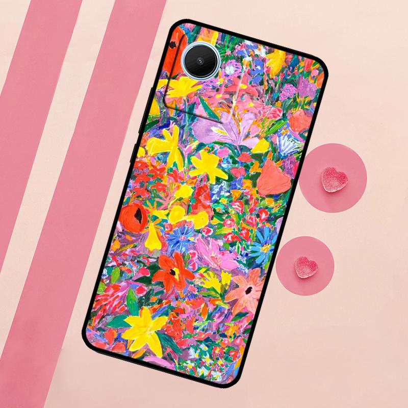 Яркий Цветочный Рисунок Арт Для Realme 15 Pro 10 11 12 13 14 Pro Plus GT7 C67 C65 C63 C61 C55 C53 C51 C35 C71 C75 Чехол