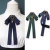 Ribbon Bow Tie Ladies Unisex Crystal Pearl Brooches For Women Corsage Necktie Pin Suits Clothing Collar Accessories