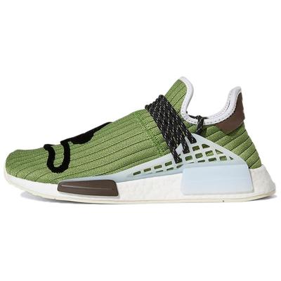 BBC Ice Cream x Pharrell x NMD Human Race Бегущая собака Унисекс Кроссовки Зеленый Кастомизированный Основной-Белый GZ1664