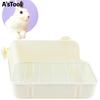 A'sTool Rabbit Toilet Cage with Slatted Floor, Rectangular, Fixed, for Degus, Chinchillas, Ferrets, and Guinea Pigs (White)