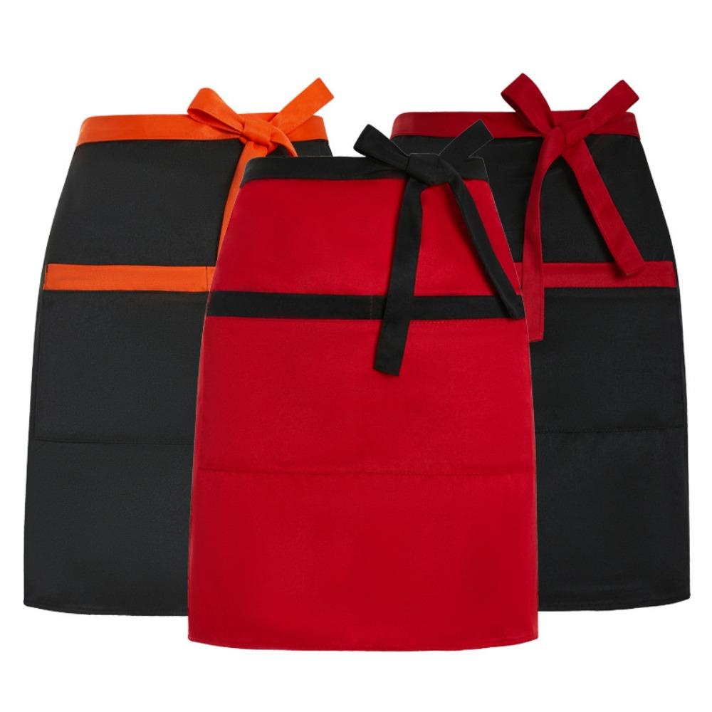 Dacron Chef Apron Solid Color Half-length Short Apron High Quality Waiter's Half-length Apron