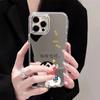 For OPPOAA97 Phone Case with Mirror Accessories, Hollowed Out Silicone Minimalist Design, High-end Mirror Case