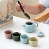 1011 New Geyao Kung Fu Tea Set Small Set Household Tea Pot One Pot Four Cups Gift Box Guochao Gift