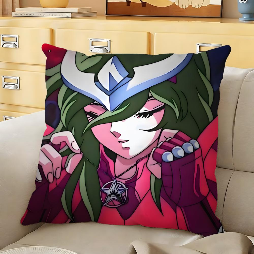 Anime SSaint SSeiya Cushion Cover Soft Durable Reversible Pillow Cover Home Car MultiScene Daily Comfort Pillowcase