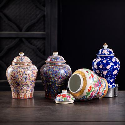 Винтажный сине-белый фарфоровый чайник Фарфоровая влагостойкая бутылка для хранения Украшение для стола Банка для хранения конфет и продуктов для дома