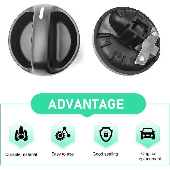 3 PCS Car Climate Control Knobs, ABS Heater Fan Control Switch Panel Knob Kit, Precise Fit Replacement OEM# 55905-0C010, Compatible with 2000 2001