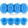 LMETJMA 3D Silicone Massage Bar Soap Molds Handmade Soap Molds for Soaps Making DIY Hair Scalp Brush Soap Bar Molds JT356