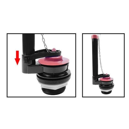 Клапан наполнения унитаза Легко устанавливается, не протекает, хорошая герметизация, регулируемый объем смыва, запасной комплект заслонки унитаза