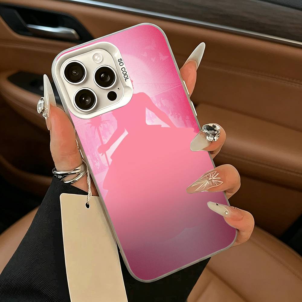 Wicked Musical Green And Pink Phone Case For iPhone 11 12 13 14 15 16Pro Max Plus white silver Phone Cover