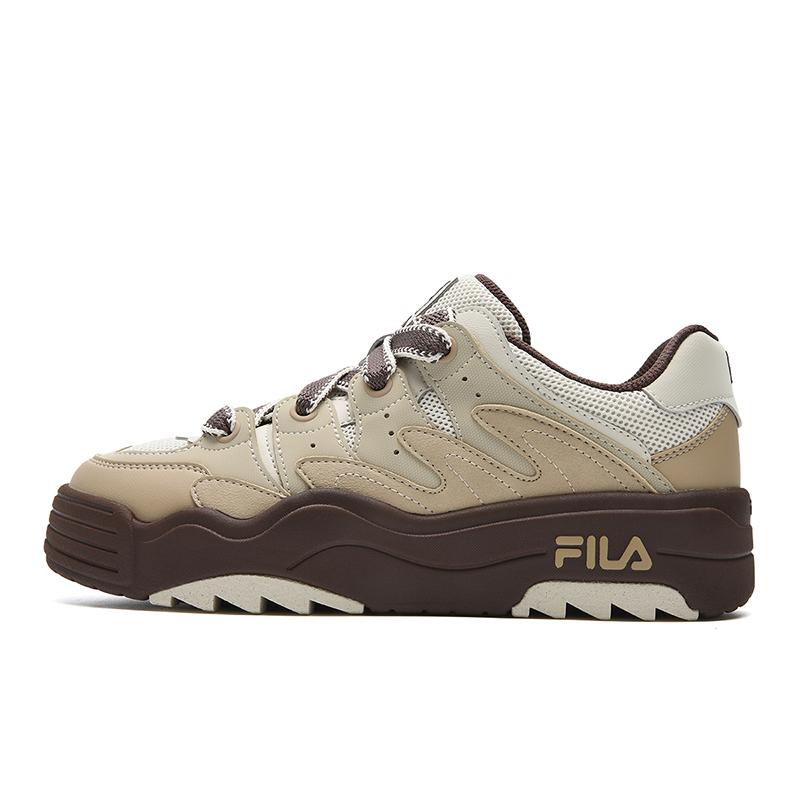 Fila Rosetta Устойчивые к истиранию Легкие Дышащие Увеличивающие рост Низкие Кеды для скейтбординга Женские Коричневые F12W532224FCB